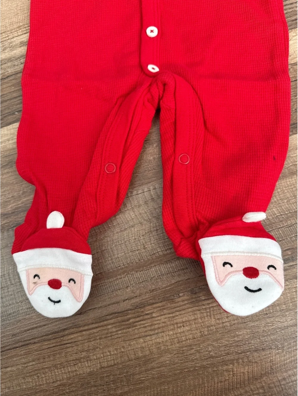 Carter's 3M Santa's Helper Red Baby Footed Pajamas